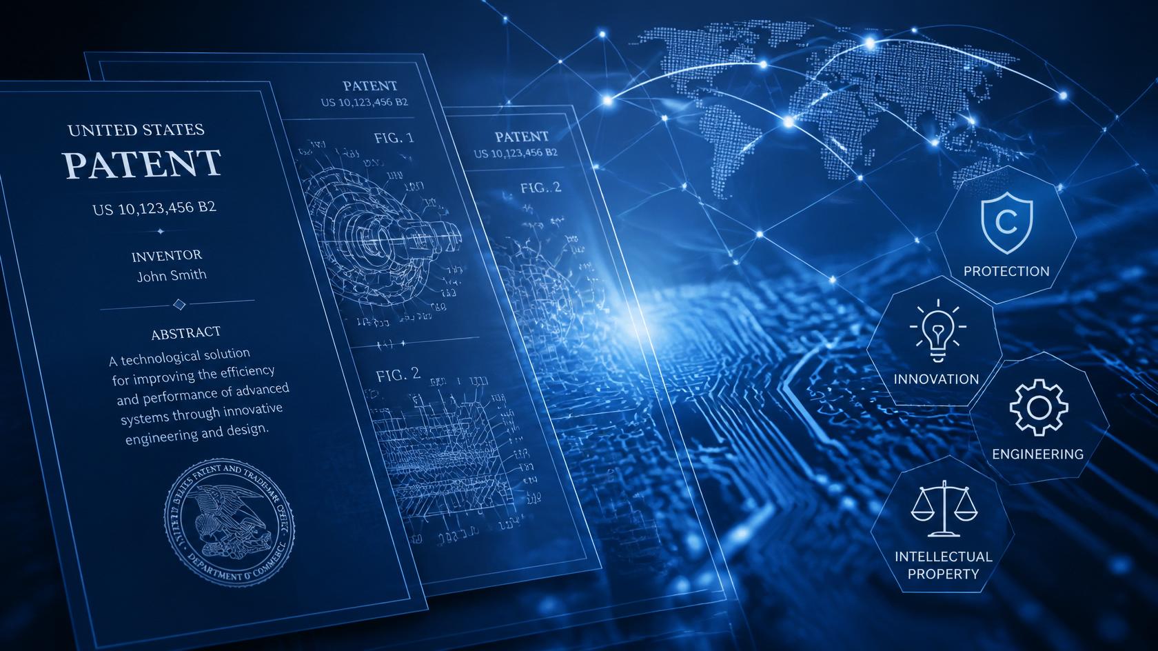 Patent documents connected to global engineering and innovation networks